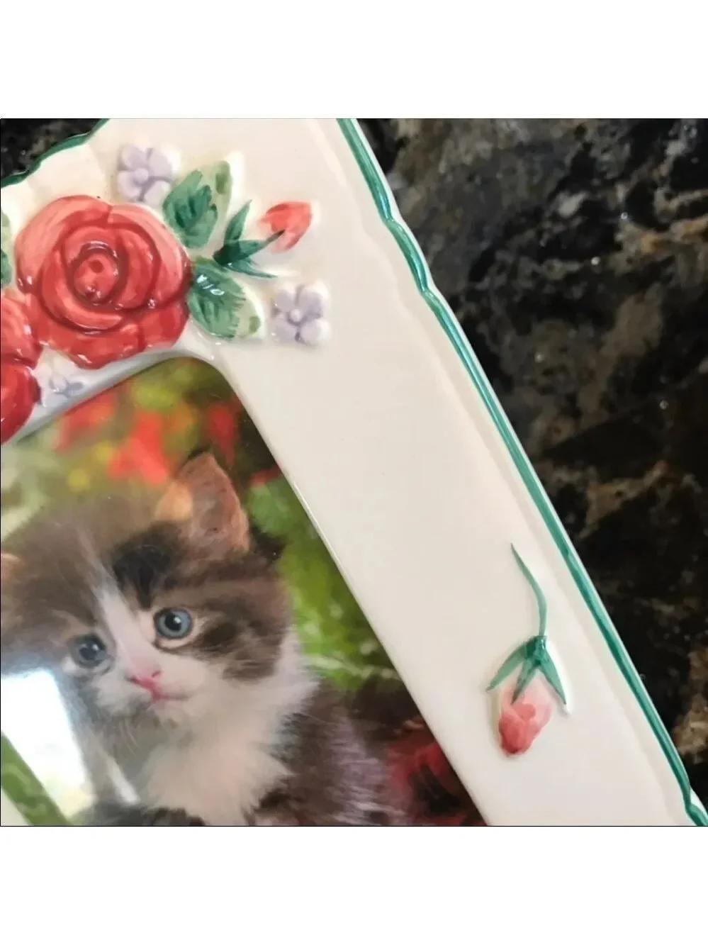 Vintage Otagiri Mary Ann Baker Hand Crafted Porcelain Ceramic Picture Frame